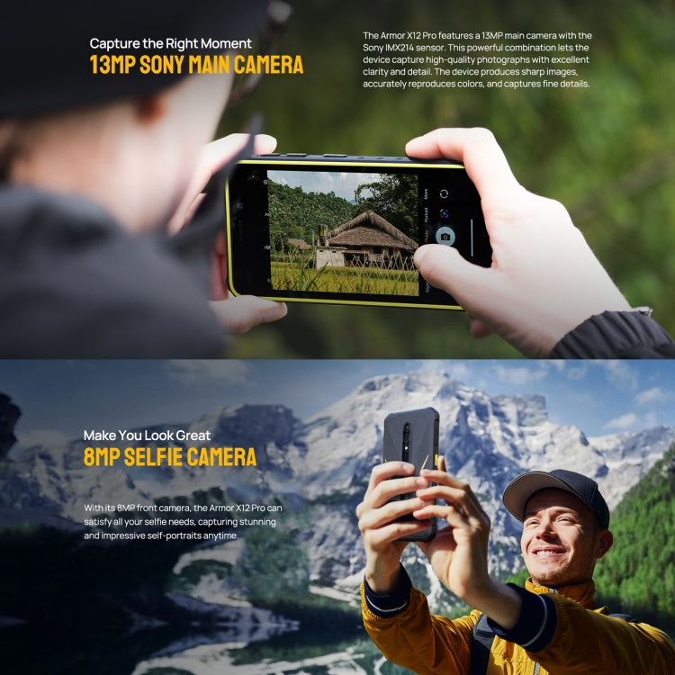 Ulefone Armor X12 Pro, telefono robusto IP68/IP69K, Android 13 MediaTek Helio G36 Octa Core da 5,45 pollici, rete: 4G, NFC, 4GB+64GB