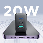 Caricatore rapido doppio USB-C e USB 32W per smartphone