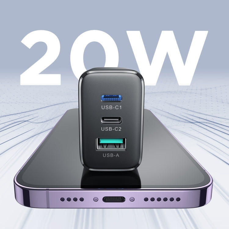Caricatore rapido doppio USB-C e USB 32W per smartphone