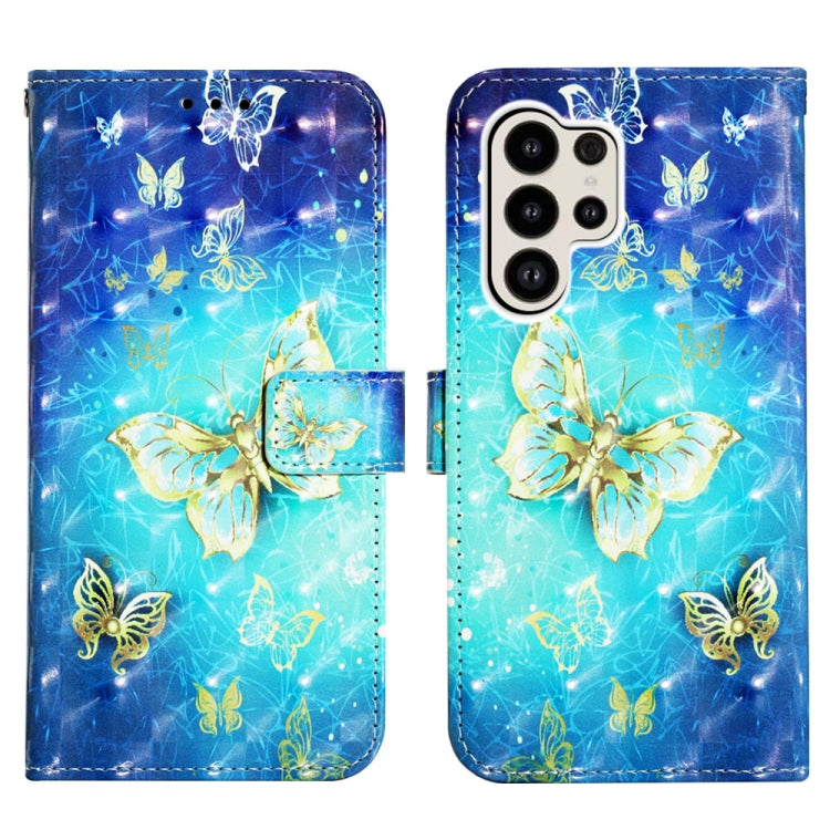 Custodia per telefono in pelle a vibrazione orizzontale con pittura 3D, For Samsung Galaxy S24 Ultra 5G, For Samsung Galaxy S24+ 5G, For Samsung Galaxy S24 5G