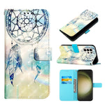 Custodia per telefono in pelle a vibrazione orizzontale con pittura 3D, For Samsung Galaxy S24 Ultra 5G, For Samsung Galaxy S24+ 5G, For Samsung Galaxy S24 5G