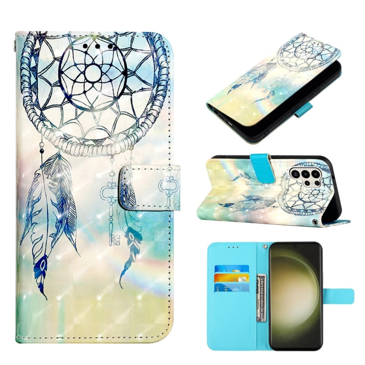 Custodia per telefono in pelle a vibrazione orizzontale con pittura 3D, For Samsung Galaxy S24 Ultra 5G, For Samsung Galaxy S24+ 5G, For Samsung Galaxy S24 5G