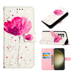 Custodia per telefono in pelle a vibrazione orizzontale con pittura 3D, For Samsung Galaxy S24 Ultra 5G, For Samsung Galaxy S24+ 5G, For Samsung Galaxy S24 5G