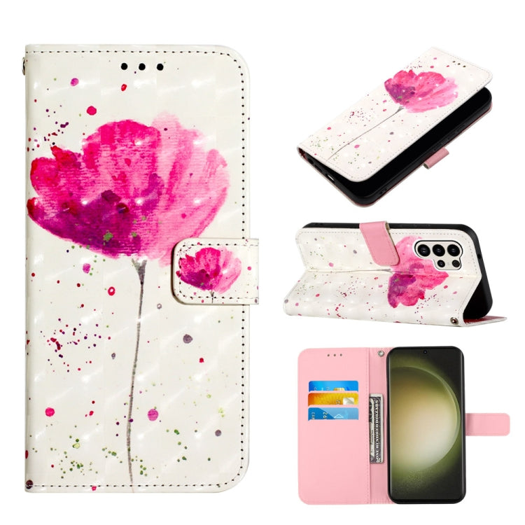 Custodia per telefono in pelle a vibrazione orizzontale con pittura 3D, For Samsung Galaxy S24 Ultra 5G, For Samsung Galaxy S24+ 5G, For Samsung Galaxy S24 5G