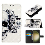 Custodia per telefono in pelle a vibrazione orizzontale con pittura 3D, For Samsung Galaxy S24 Ultra 5G, For Samsung Galaxy S24+ 5G, For Samsung Galaxy S24 5G