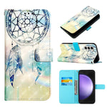 Custodia per telefono in pelle a vibrazione orizzontale con pittura 3D, For Samsung Galaxy S24 Ultra 5G, For Samsung Galaxy S24+ 5G, For Samsung Galaxy S24 5G