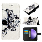 Custodia per telefono in pelle a vibrazione orizzontale con pittura 3D, For Samsung Galaxy S24 Ultra 5G, For Samsung Galaxy S24+ 5G, For Samsung Galaxy S24 5G