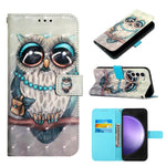 Custodia per telefono in pelle a vibrazione orizzontale con pittura 3D, For Samsung Galaxy S24 Ultra 5G, For Samsung Galaxy S24+ 5G, For Samsung Galaxy S24 5G
