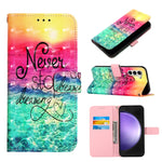 Custodia per telefono in pelle a vibrazione orizzontale con pittura 3D, For Samsung Galaxy S24 Ultra 5G, For Samsung Galaxy S24+ 5G, For Samsung Galaxy S24 5G