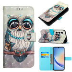 Custodia per telefono in pelle a vibrazione orizzontale con pittura 3D, For Samsung Galaxy Xcover7, For Samsung Galaxy A55, For Samsung Galaxy A35 5G