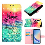 Custodia per telefono in pelle a vibrazione orizzontale con pittura 3D, For Samsung Galaxy Xcover7, For Samsung Galaxy A55, For Samsung Galaxy A35 5G