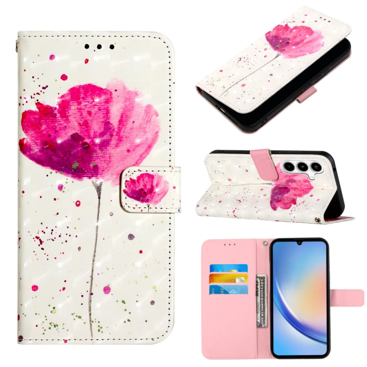 Custodia per telefono in pelle a vibrazione orizzontale con pittura 3D, For Samsung Galaxy Xcover7, For Samsung Galaxy A55, For Samsung Galaxy A35 5G