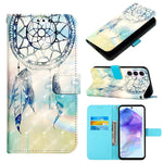 Custodia per telefono in pelle a vibrazione orizzontale con pittura 3D, For Samsung Galaxy Xcover7, For Samsung Galaxy A55, For Samsung Galaxy A35 5G