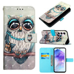 Custodia per telefono in pelle a vibrazione orizzontale con pittura 3D, For Samsung Galaxy Xcover7, For Samsung Galaxy A55, For Samsung Galaxy A35 5G