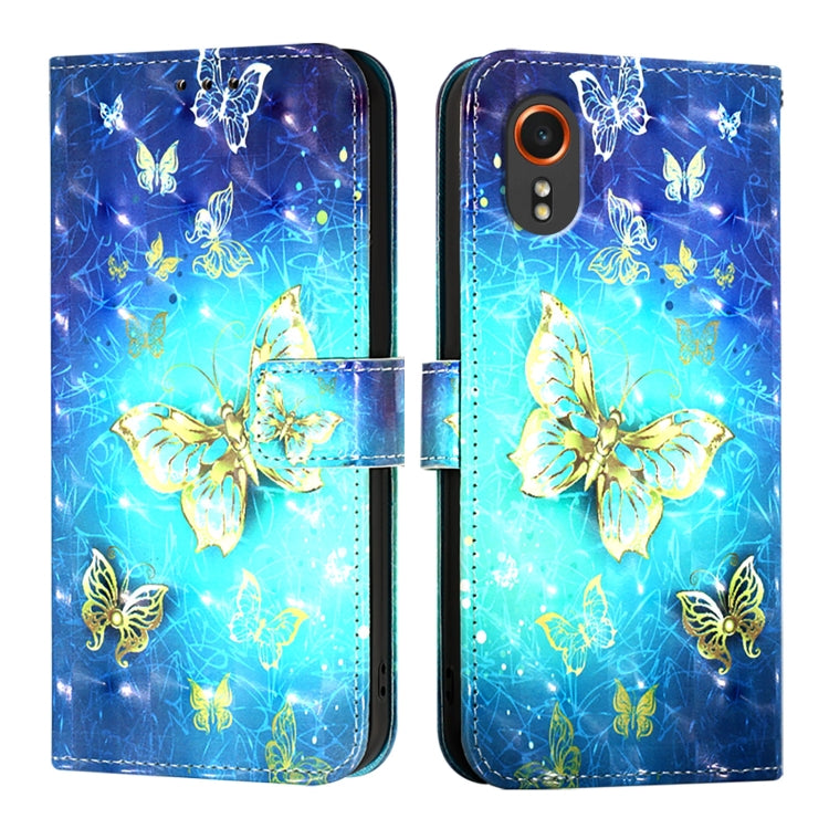 Custodia per telefono in pelle a vibrazione orizzontale con pittura 3D, For Samsung Galaxy Xcover7, For Samsung Galaxy A55, For Samsung Galaxy A35 5G