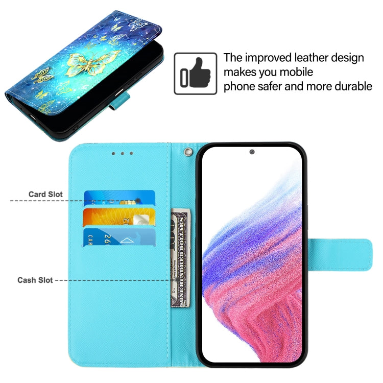 Custodia per telefono in pelle a vibrazione orizzontale con pittura 3D, For Samsung Galaxy Xcover7, For Samsung Galaxy A55, For Samsung Galaxy A35 5G