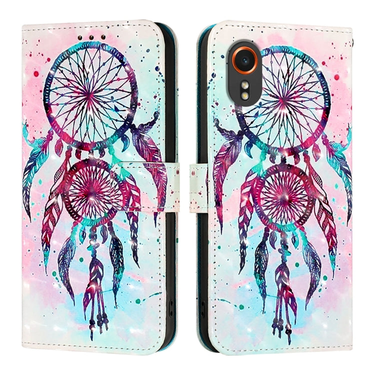 Custodia per telefono in pelle a vibrazione orizzontale con pittura 3D, For Samsung Galaxy Xcover7, For Samsung Galaxy A55, For Samsung Galaxy A35 5G