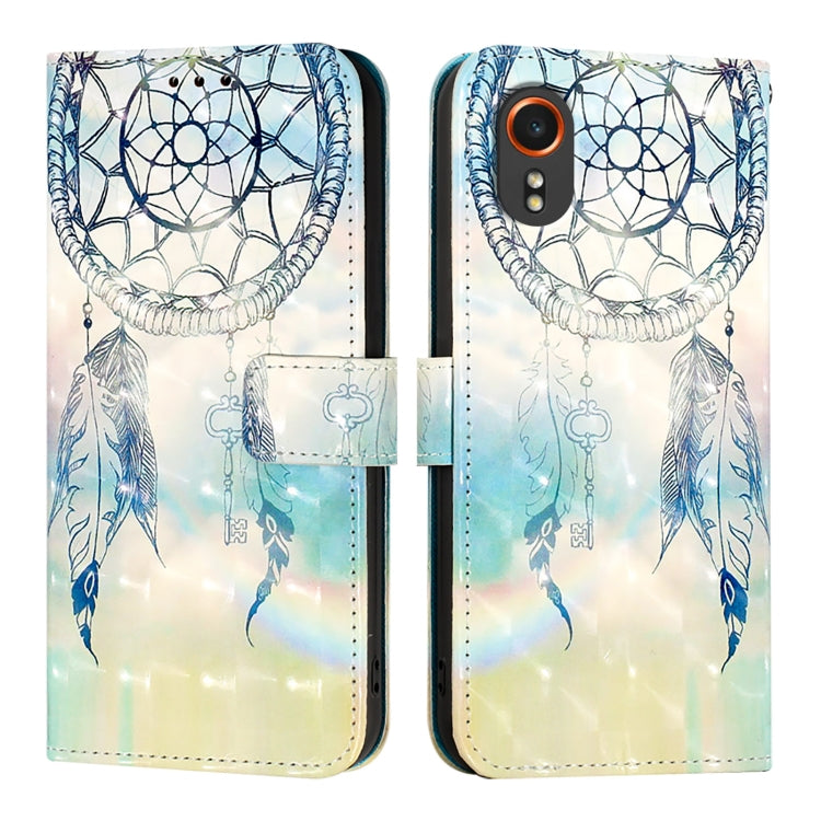 Custodia per telefono in pelle a vibrazione orizzontale con pittura 3D, For Samsung Galaxy Xcover7, For Samsung Galaxy A55, For Samsung Galaxy A35 5G