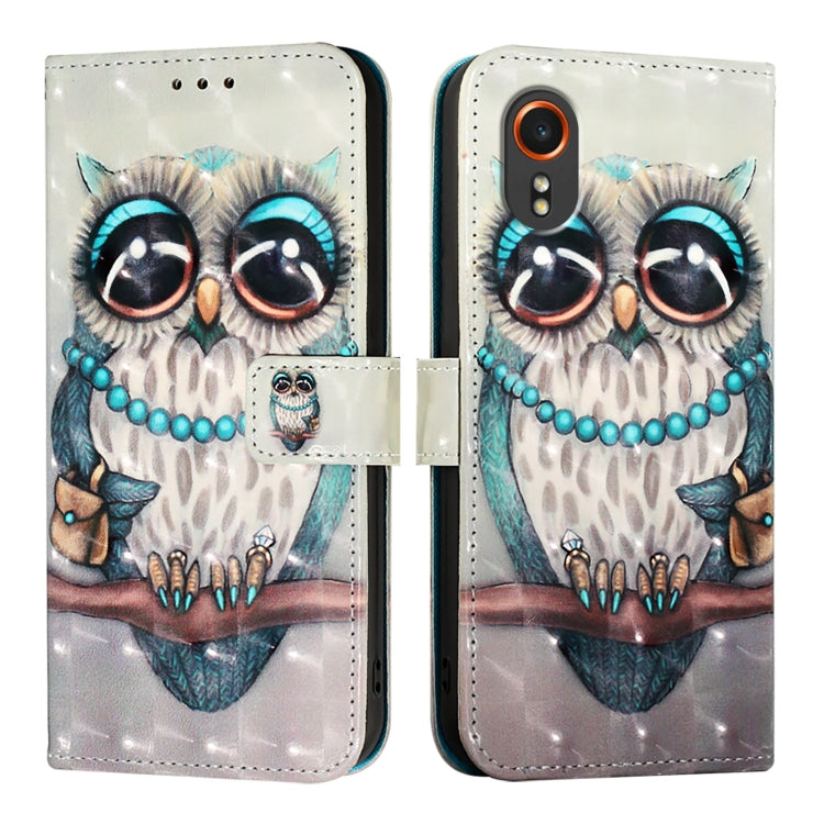 Custodia per telefono in pelle a vibrazione orizzontale con pittura 3D, For Samsung Galaxy Xcover7, For Samsung Galaxy A55, For Samsung Galaxy A35 5G