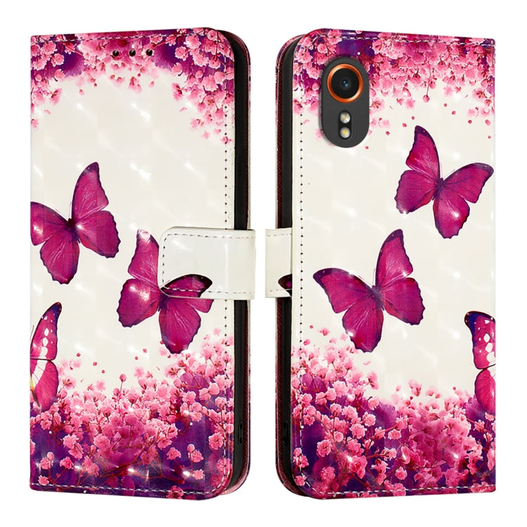 Custodia per telefono in pelle a vibrazione orizzontale con pittura 3D, For Samsung Galaxy Xcover7, For Samsung Galaxy A55, For Samsung Galaxy A35 5G