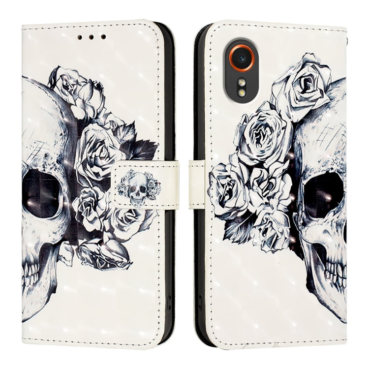 Custodia per telefono in pelle a vibrazione orizzontale con pittura 3D, For Samsung Galaxy Xcover7, For Samsung Galaxy A55, For Samsung Galaxy A35 5G