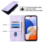 Custodia per telefono in pelle goffrata effetto pelle, For Samsung Galaxy A25 5G / A24, For Samsung Galaxy S23 FE 5G, For Samsung Galaxy M62