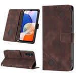 Custodia portafoglio in pelle goffrata per Samsung Galaxy S24 5G