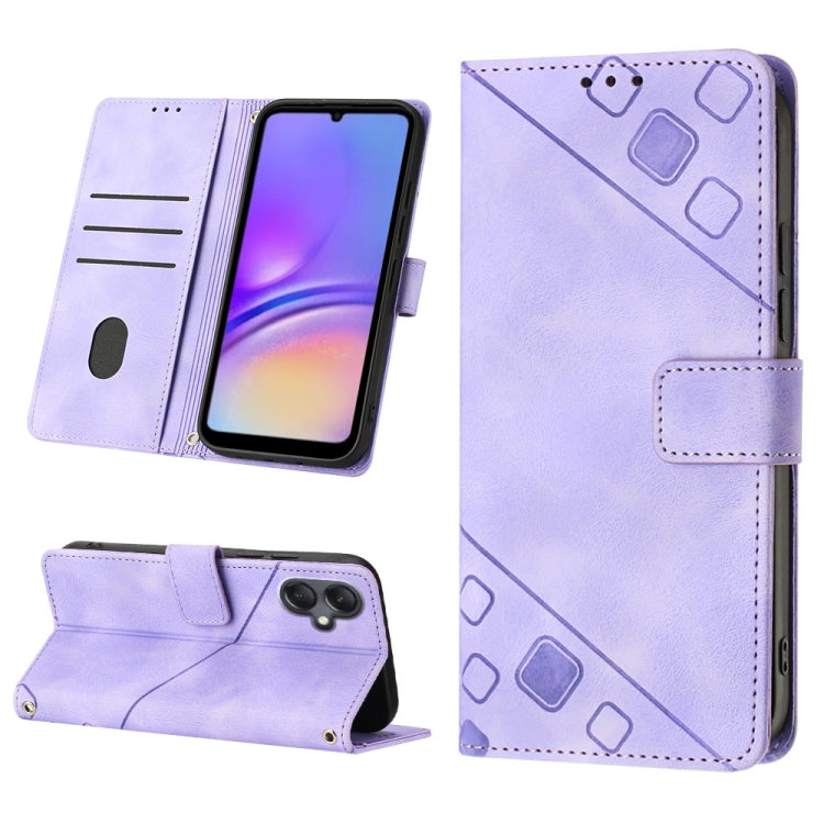Custodia portafoglio in pelle goffrata per Samsung Galaxy S24 5G