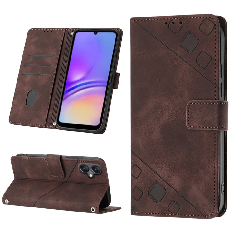 Custodia portafoglio in pelle goffrata per Samsung Galaxy S24 5G