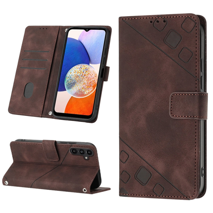 Custodia portafoglio in pelle goffrata per Samsung Galaxy S24 5G