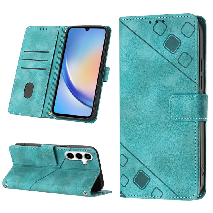 Custodia portafoglio in pelle goffrata per Samsung Galaxy S24 Ult