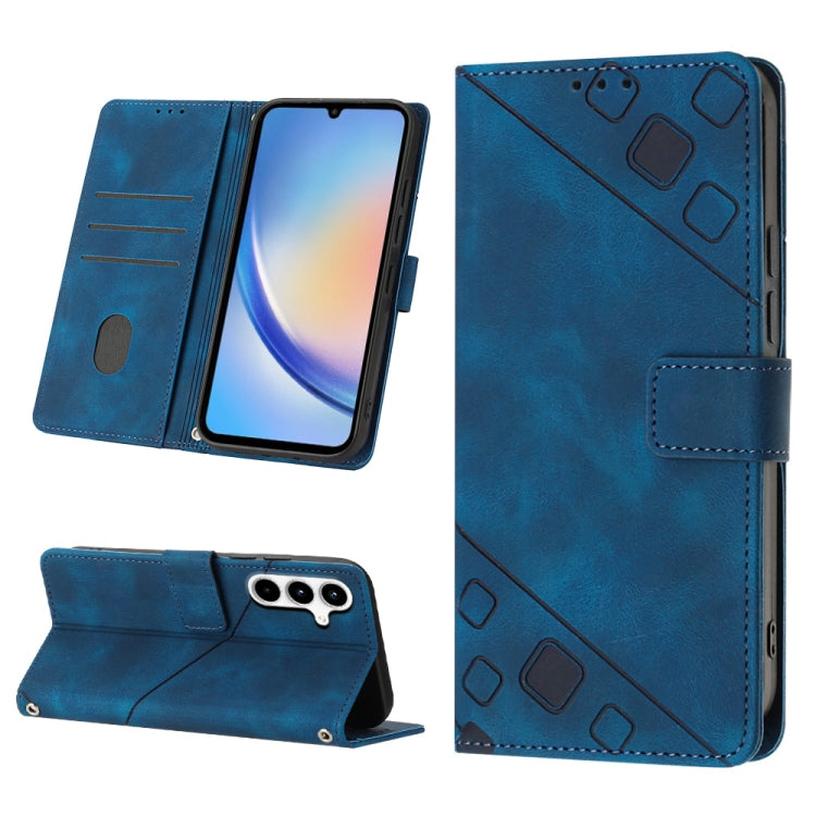 Custodia portafoglio in pelle goffrata per Samsung Galaxy S24 Ult