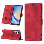 Custodia portafoglio in pelle goffrata per Samsung Galaxy S24 Ult