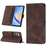 Custodia portafoglio in pelle goffrata per Samsung Galaxy S24 Ult