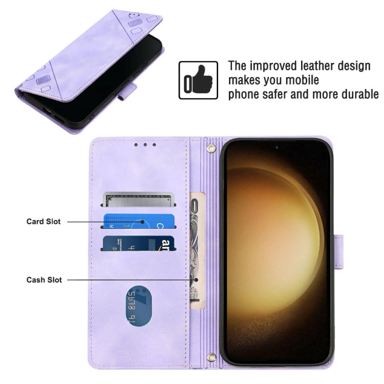 Custodia portafoglio in pelle goffrata per Samsung Galaxy S24 5G