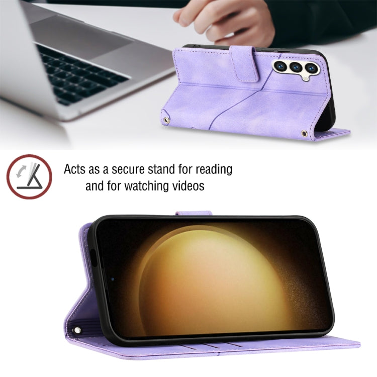 Custodia portafoglio in pelle goffrata per Samsung Galaxy S24 5G