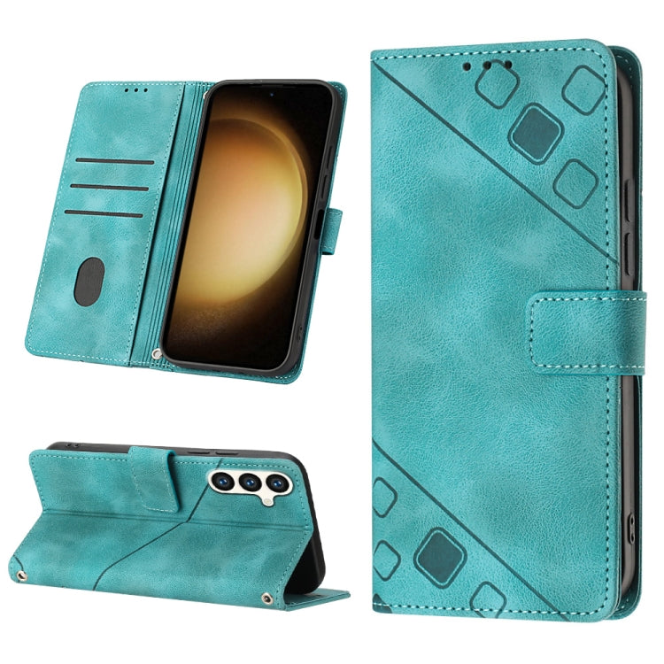 Custodia portafoglio in pelle goffrata per Samsung Galaxy S24 Ult