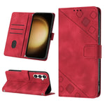 Custodia portafoglio in pelle goffrata per Samsung Galaxy S24 Ult