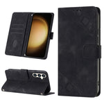 Custodia portafoglio in pelle goffrata per Samsung Galaxy S24 Ult