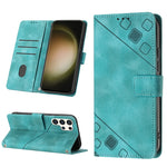 Custodia portafoglio in pelle goffrata per Samsung Galaxy S24 Ult