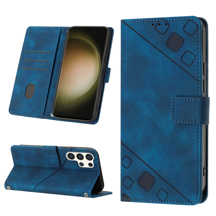 Custodia portafoglio in pelle goffrata per Samsung Galaxy S24 Ult