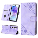 Custodia portafoglio in pelle goffrata per Samsung Galaxy S24 Ult