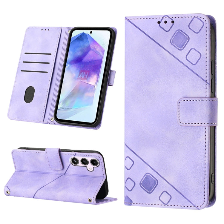 Custodia portafoglio in pelle goffrata per Samsung Galaxy S24 Ult