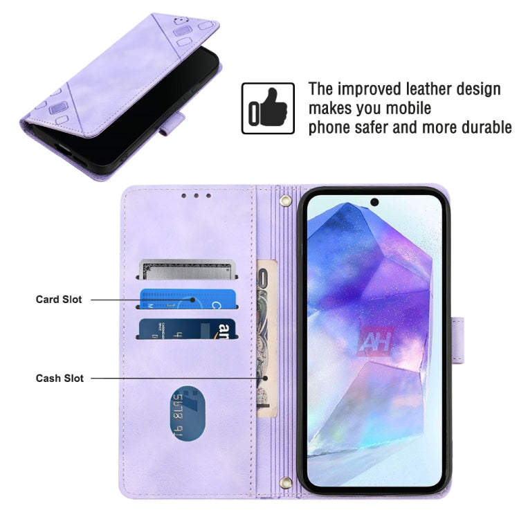 Custodia portafoglio in pelle goffrata per Samsung Galaxy S24 Ult