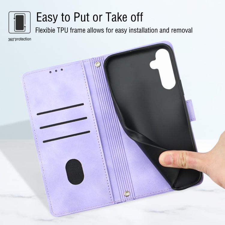 Custodia portafoglio in pelle goffrata per Samsung Galaxy S24 Ult