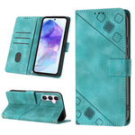 Custodia portafoglio in pelle goffrata per Samsung Galaxy S24 Ult