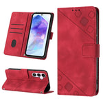 Custodia portafoglio in pelle goffrata per Samsung Galaxy S24 Ult