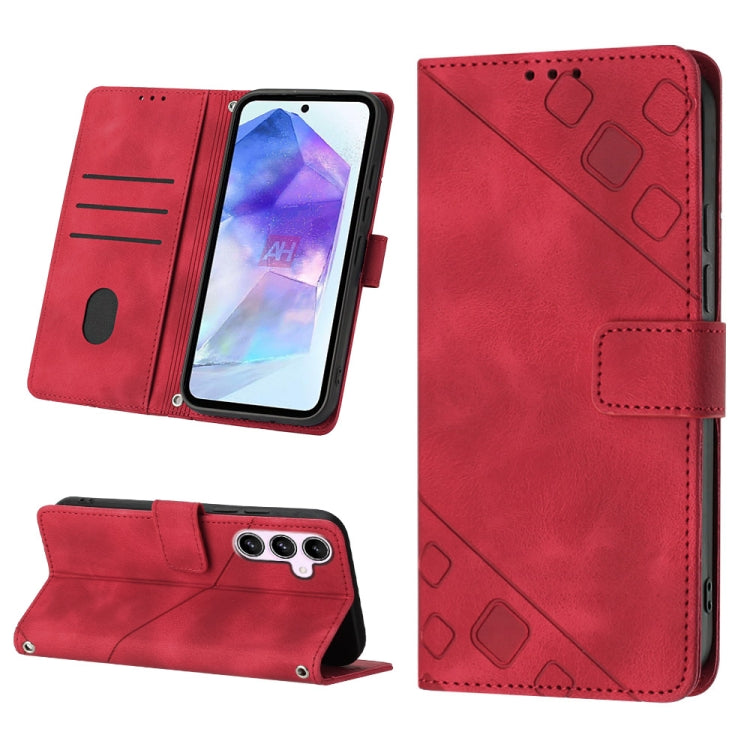 Custodia portafoglio in pelle goffrata per Samsung Galaxy S24 Ult