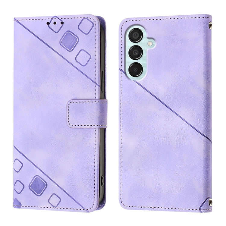 Custodia portafoglio in pelle goffrata per Samsung Galaxy Z Fold6