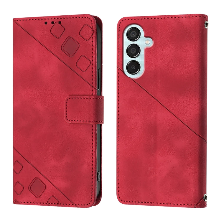 Custodia portafoglio in pelle goffrata per Samsung Galaxy Z Fold6